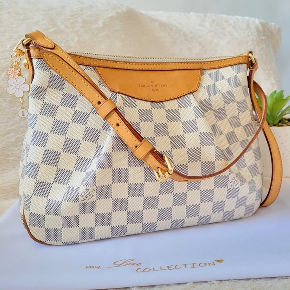 Discontinued ❤ Authentic LV Siracusa PM Damier Azur Crossbody Bag - Picture 1 of 16